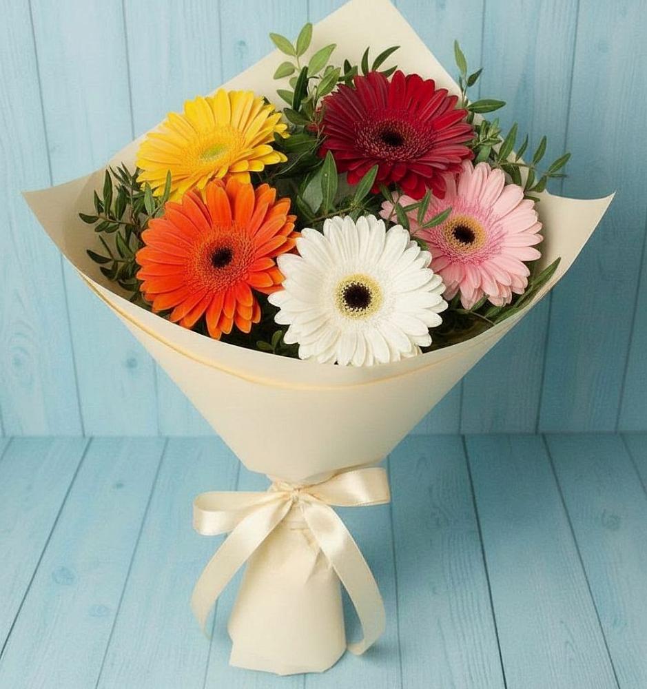 Букет цветов из: Герберы в Юбилейном Курской области