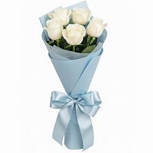 Букет 5 Белых роз Проуд #REPLACE_PRED# Юбилейном Курской области