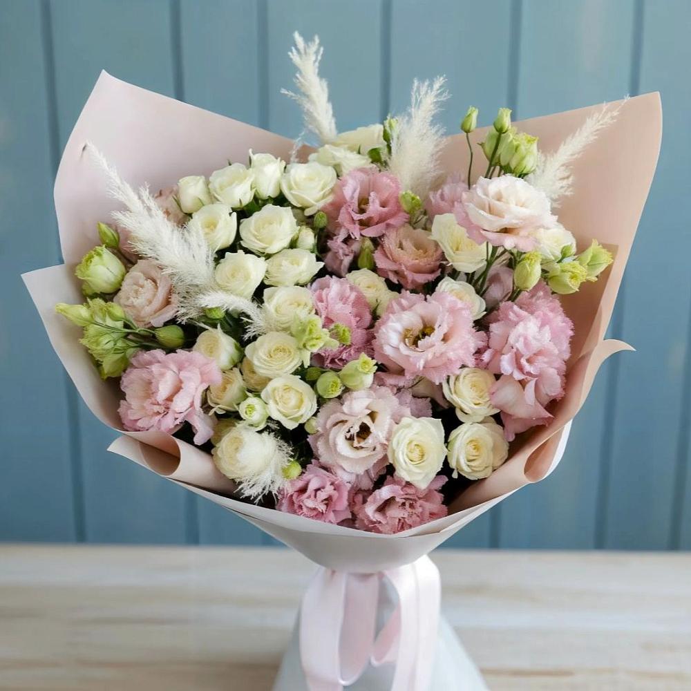 Букет цветов из: Альстромерии и Розы в Юбилейном Курской области