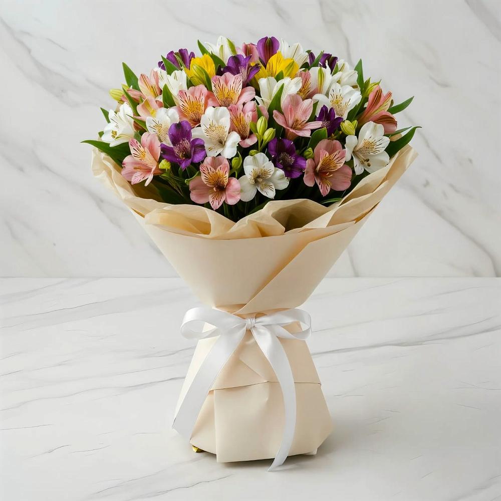 Букет цветов из: Альстромерии в Юбилейном Курской области