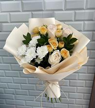 Букет цветов из:  Розы и Хризантемы в Юбилейном Курской области