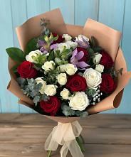 Букет цветов из:  Розы и Альстромерии в Юбилейном Курской области