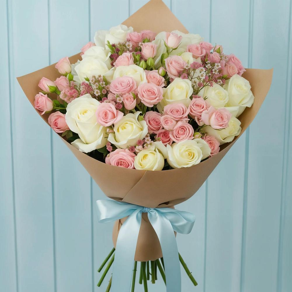 Букет цветов из: Розы в Юбилейном Курской области