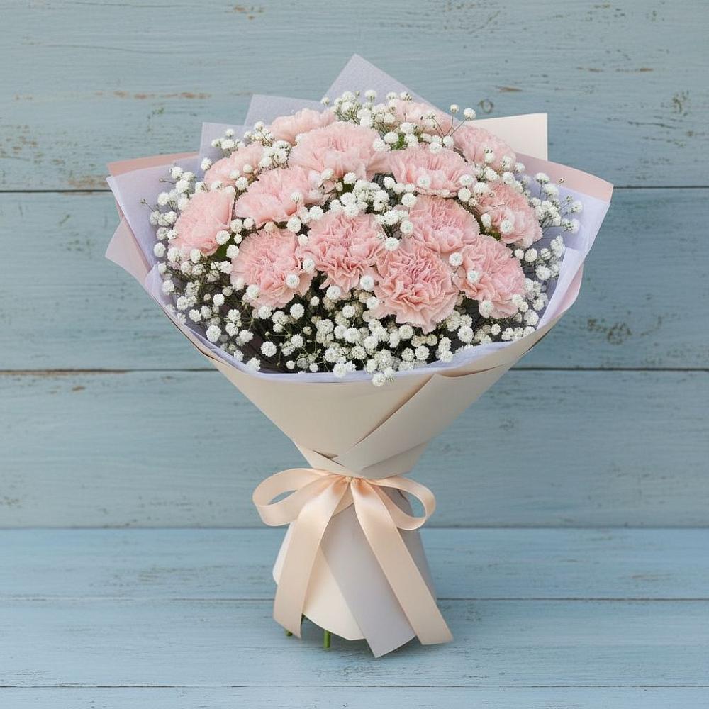 Букет цветов из: Гвоздики в Юбилейном Курской области