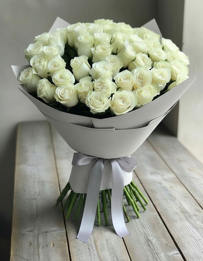 Букет 35 Белых роз в Юбилейном Курской области