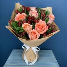 Букет цветов из:  Розы и Альстромерии в Юбилейном Курской области