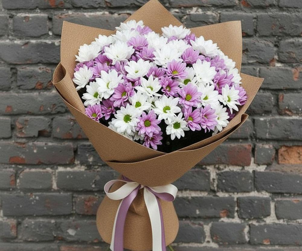 Букет цветов из: Хризантемы в Юбилейном Курской области