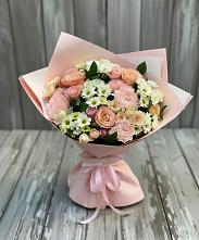 Букет цветов из:  Гвоздики, Розы и Хризантемы в Юбилейном Курской области