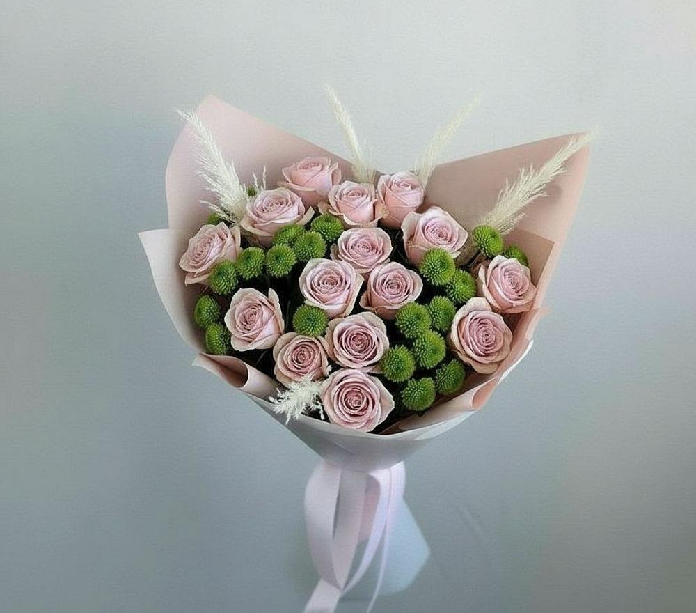 Букет цветов из: Розы и Хризантемы в Юбилейном Курской области