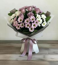 Букет цветов из:  Хризантемы и Розы в Юбилейном Курской области