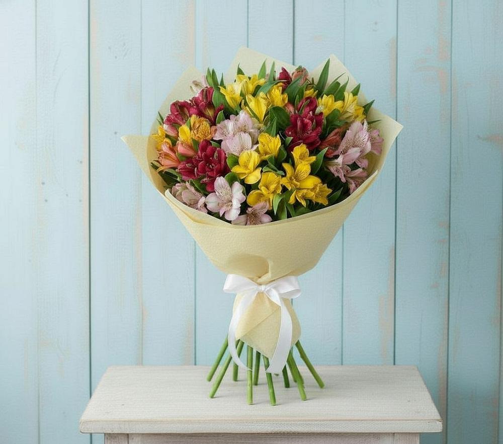 Букет цветов из: Альстромерии в Юбилейном Курской области