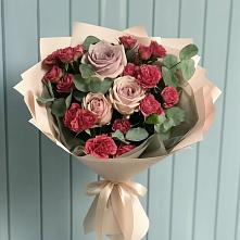 Букет цветов из:  Гвоздики и Розы в Юбилейном Курской области