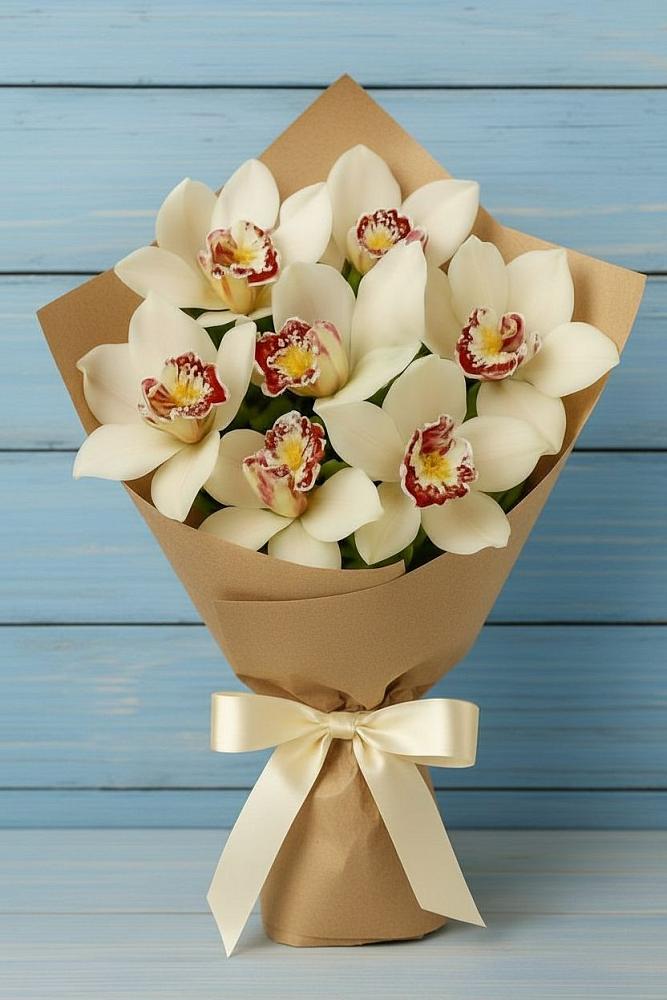 Букет цветов из: Орхидеи и Розы в Юбилейном Курской области