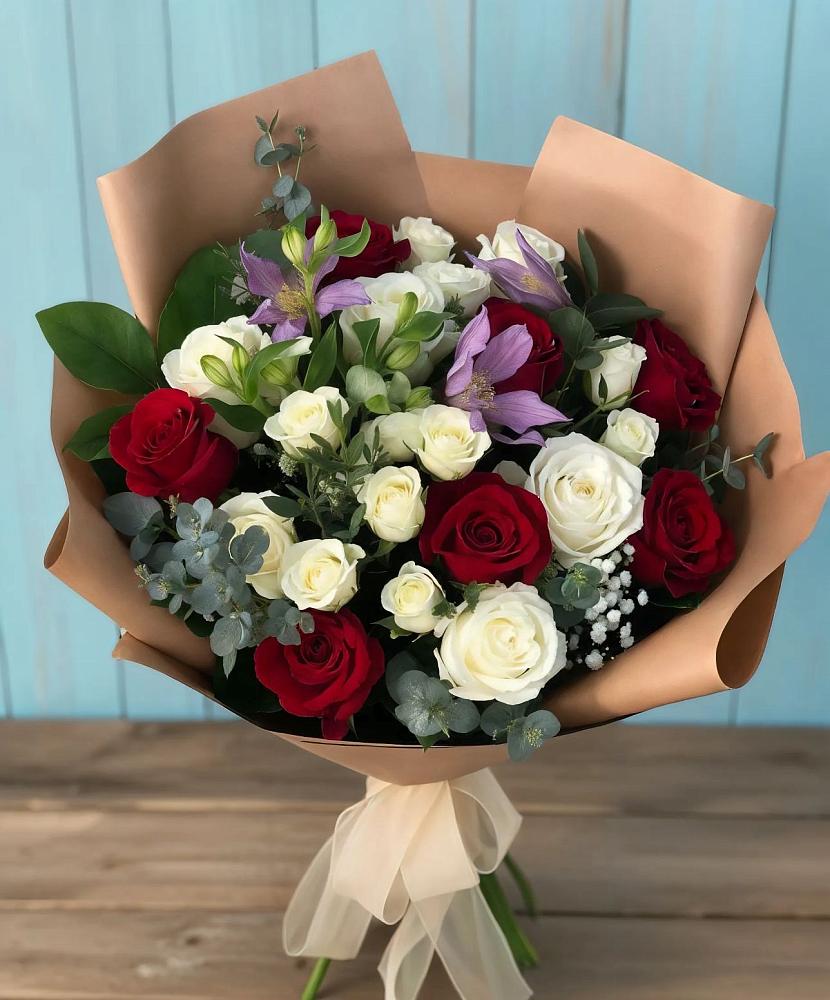 Букет цветов из: Розы и Альстромерии в Юбилейном Курской области